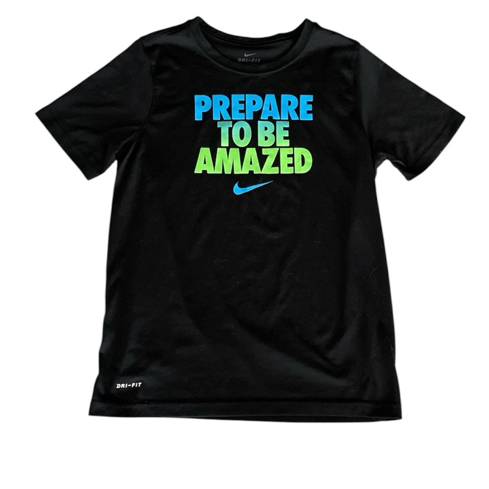 Nike Kids Black, Blue & Green Dri-fit tee
